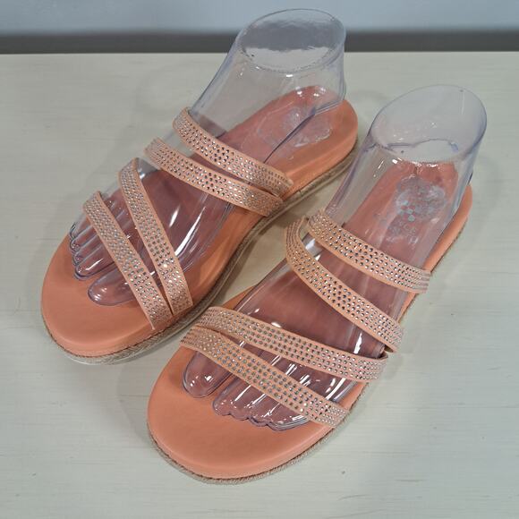 Vince Camuto Shoes - Vince Camuto Rallsan Strappy Crystal Women's Sandals Mimosa Size 8
